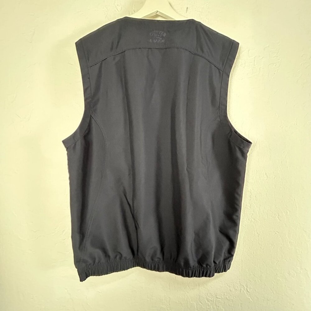Cutter & Buck Mens CB Windtec Pebble Beach Vest Size Medium Navy V-Neck Pullover - Picture 3 of 8